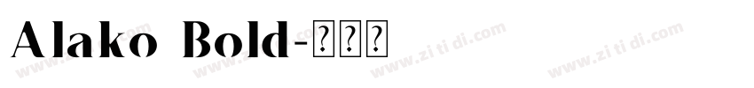 Alako Bold字体转换